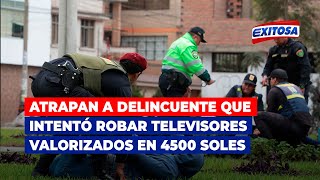 🔴🔵Atrapan a delincuente que intentó robar televisores valorizados en 4500 soles de centro educativo [upl. by Dorcus]