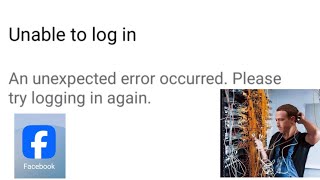 facebook problem how to solve an unexpected error occurredplease try logging in again [upl. by Beisel]