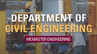 McMaster University Department of Civil Engineering [upl. by Nageem]