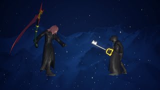 KH3 MODS Hooded Figure vs Marluxia Critical Mode No Damage [upl. by Ettenom172]