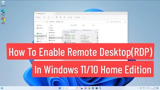 How to Enable Remote DesktopRDP In Windows 1110 Home Edition [upl. by Mundy]