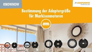 Markisenmotor Welche Adaptergröße passt zu meiner Markise [upl. by Eiuqnimod]