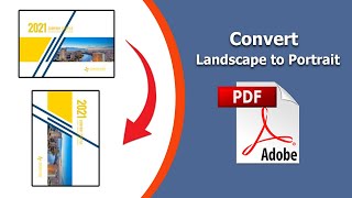 How to convert pdf landscape to portrait using Adobe Acrobat Pro DC [upl. by Kellsie]