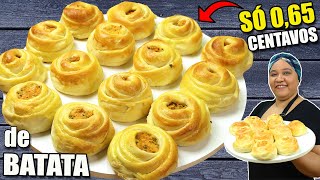 Esse Vende RÁPIDO Salgado de Batata Assado DELICIOSO e Econômico Receita Completa [upl. by Hollinger]