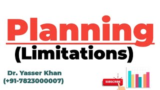 Limitations Of Planning [upl. by Riocard]