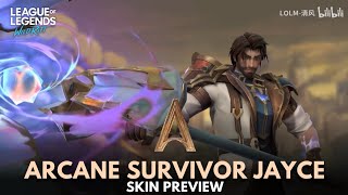 Arcane Survivor Jayce Skin Preview  Wild Rift [upl. by Allsopp]