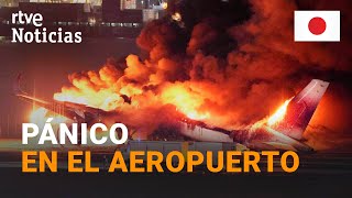 JAPÓN Cinco MUERTOS y 379 EVACUADOS tras el CHOQUE de DOS AVIONES en el aeropuerto de TOKIO  RTVE [upl. by Aenotna]