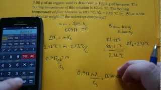 Calculating Molar Mass from Boiling Point Elevation [upl. by Gleason889]