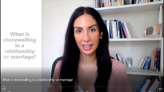 What is stonewalling in a relationship or marriage [upl. by Ddarb]