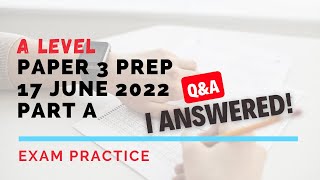 Final Prep for A Level Geography Paper 3  17 June 2022 [upl. by Sito]