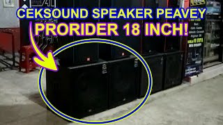 CEKSOUND SPEAKER PEAVEY PRORIDER 18 INCH INFO  0812 2501 3434  0812 8039 6549 [upl. by Otnas]