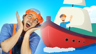 The Blippi Boat Song MORE  Boats for Preschoolers  Baby Videos  Kids Videos for Education [upl. by Aynwat]