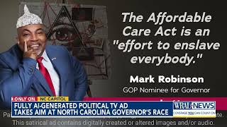 Fully AIgenerated political TV ad takes aim at Mark Robinson in the governors race [upl. by Champ750]