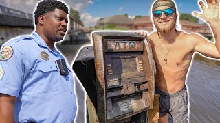 Police Couldn’t Believe We Found A Stolen ATM Magnet Fishing [upl. by Hynda]