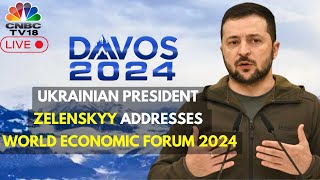 Davos 2024 LIVE Ukrainian President Zelenskyy Addresses World Economic Forum 2024  WEF  IN18L [upl. by Newman]