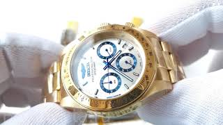 Invicta Speedway 17312 All Gold Tone Watch  Часы Инвикта Спидвей Полностью Золотого Цвета Унисекс [upl. by Yedrahs]