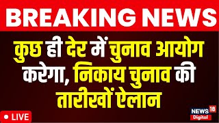 🟢UP Nikay Chunav 2023 Live  कुछ ही देर में चुनाव आयोग करेगा निकाय चुनाव की तारीखों ऐलान  Top News [upl. by Acinoryt569]