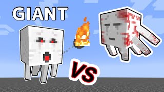 Giant Ghast Vs UrGhast in Minecraft [upl. by Skillern]