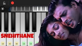 Snehithane Part 2  Alaipayuthey  Easy Piano Tutorial  AR Rahman [upl. by Suruat]