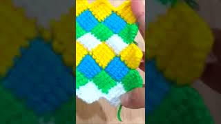 Easy 😍Entrelac stitch for beginners 2023Art and Handcrafts [upl. by Arand938]