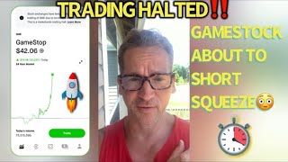 GAMESTOP🚨STOCK HALTED‼️IT’S ROCKETING UP TODAY 🚀 SHORT SQUEEZE IN PLAY💯 [upl. by Nanek]