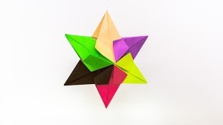 การพับกระดาษแบบโมดูล่าเป็นดาวสปาราซิส Modular Origami Sparaxis Star [upl. by Nair]