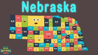 Nebraska  Counties amp Geography  50 States of America [upl. by Brottman]