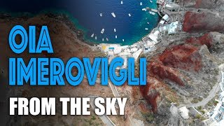 Oia amp Imerovigli Santorini Greece aerial views from a drone [upl. by Aldridge]