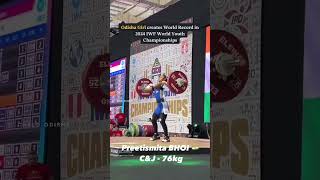 ODISHA GIRL CREATES WORLD RECORD IN 2024 IWF WORLD YOUTH CHAMPIONSHIP odisha india weightlifting [upl. by Ober]