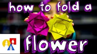 How To Fold An Easy Origami Flower [upl. by Enelyaj183]