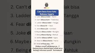 Belajar bahasa Inggris learning belajar belajarbahasainggris fypシ゚viral fyp indonesia [upl. by Akeit716]