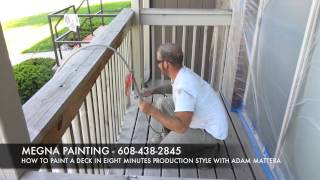 HOW TO PAINT A DECK WITH STAIN IN 8 MINUTES [upl. by Adnohryt324]