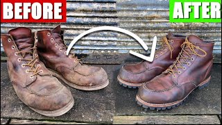 Red Wing Classic Moc Refurbishment  Complete Boot Makeover [upl. by Enelrad]