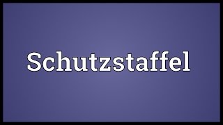 Schutzstaffel Meaning [upl. by Michelina36]