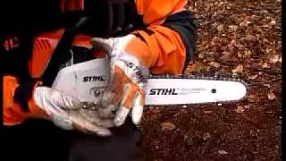 Устройство и запуск бензопилы Stihl [upl. by Carlen660]