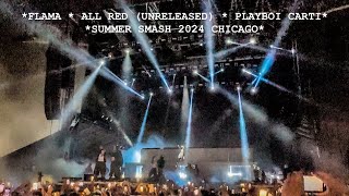 PLAYBOI CARTI quotALL RED UNRELEASED” LIVE  SUMMER SMASH  CHICAGO  06152024 [upl. by Enert]