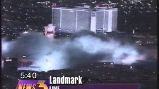 KVBC Ch 3 Las Vegas  Live News of the Implosion of the Landmark Hotel  Nov 1995  part 2 of 2 [upl. by Jerry]