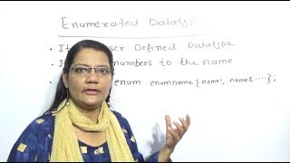 Enumerated Data Type in C Lec83C Programming in Hindi [upl. by Anilecram]