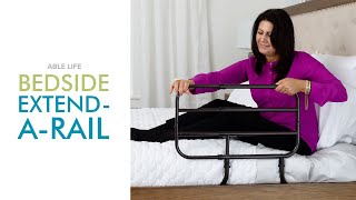 Able Life Bedside ExtendARail  Adjustable Bed Safety Handle and Guard Rail [upl. by Ecyar]