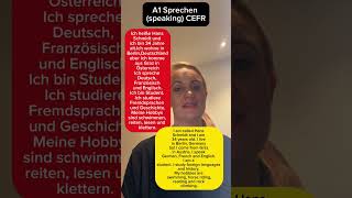 A1 CEFR Sprechen speaking test for certificate [upl. by Edythe]