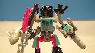 KREO TRANSFORMERS SEACONS PIRANACON MICROCHANGERS PLAYSET BUILD VIDEO TOY REVIEW [upl. by Ardnayek]