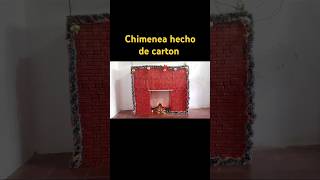 Chimenea de cartón reciclaje carton diy manualidades chimenea shorts navidad navideña fácil [upl. by Atsirk]