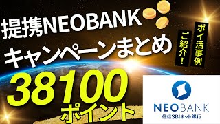 提携NEOBANKキャンペーンまとめ ３８１００ポイントゲット！（住信SBIネット銀行 ポイ活事例ご紹介） [upl. by Unam]