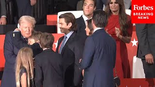 Former President Trump Hugs His Grandson Prays With Family As Day 3 Of RNC Comes To Close [upl. by Dailey]