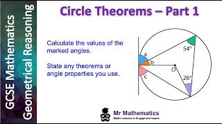 Applying Circle Theorems  Part 1  Mr Mathematics [upl. by Maren826]