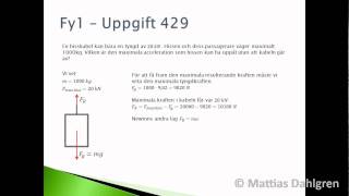 Fysik 1  Uppgift 429wmv [upl. by Nahttam]