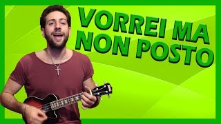 Tutorial Ukulele ➔ quotVorrei Ma Non Postoquot  Fedez amp JAx Accordi Facili ITA [upl. by Cleavland455]