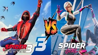 💥SPIDER FIGHTER 3 vs SUPER FIGHTER GIRL  AndroidIOS Gameplay [upl. by Kra]