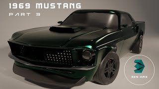 Car Modeling 1969 Mustang In 3DS Max  Part 3  3DS Max [upl. by Nedah]