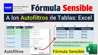 Fórmulas de Excel Sensibles a los Autofiltros de Tablas y Rangos [upl. by Ramu]